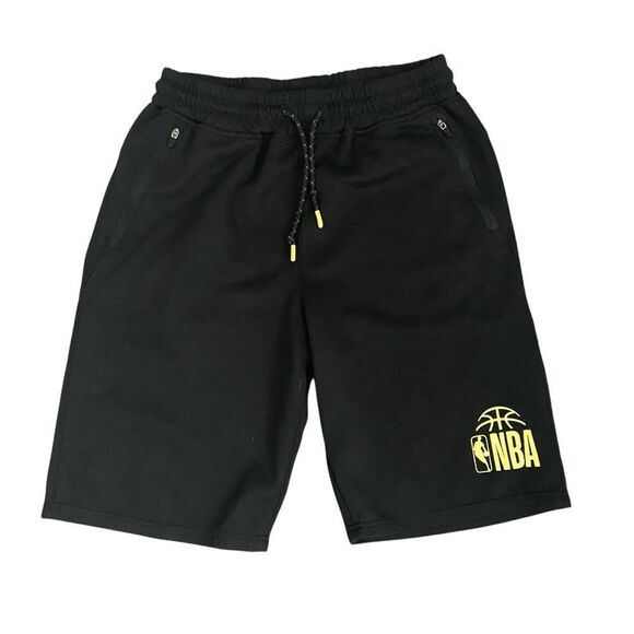 NBA Basketball Shorts Black Neon Green Zipper Pockets Small Men’s - Picture 1 of 12
